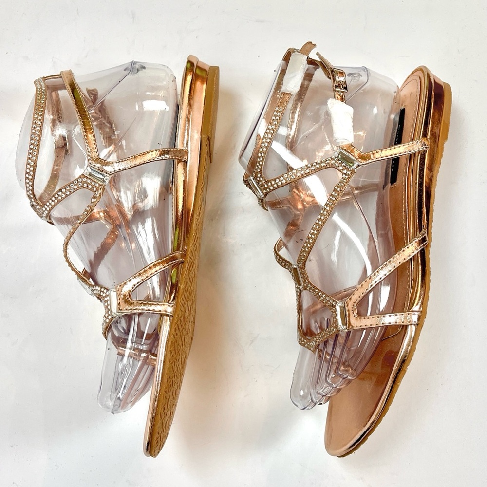 WHBM ROSE GOLD GLADIATOR SANDAL - Picture 5 of 11